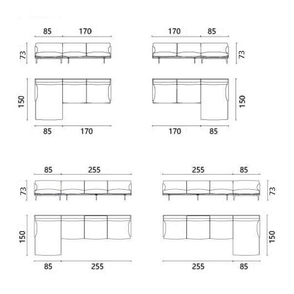 JACY L-Shape Sofa (in custom sizing)